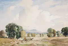 Percy Lancaster, Haying Time, Corriston, watercolour on paper