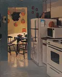 Larry Bracegirdle, Millie's Kitchen, 1995, oil on canvas