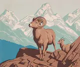 A. J. Casson, Untitled - Bighorn Sheep