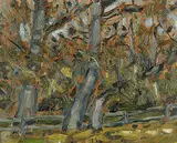 Bryan Chubb, Twisted Tree, oil on hard board