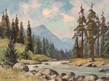 Mannie Gonsalves, Untitled - Mountain River