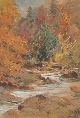 Claude W. Gray, Untitled - Forest Stream, 1922, watercolour on paper