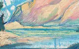 Marielouise Kreyes, Hidden Glacier Lake, 1971, pastel on paper