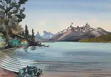 Rafał Malczewski, Mts. Unwin and Warren, Maligne Lake