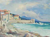 Meutone, Italy by Florence Helena McGillivray, oil on canvas board, sold Apr 2003