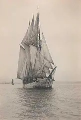 Wallace Robertson MacAskill, A Lone Schooner, photograph on paper