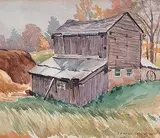 Seaton Smith, Untitled - The Old Barn, 1940, watercolour on paper