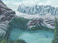 Kris Thorsteinsson, Opabin Pass, Above Lake O'Hara, B.C., oil on canvas