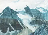 Kris Thorsteinsson, Aberdeen Glacier from Mt. Fairview, 1993, oil on canvas