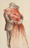 Jacques Villon, Untitled - Les Amoureux, 1900, colour lithograph on paper