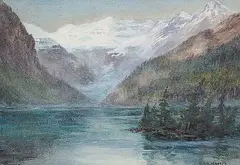 Emily Warren, Lake Louise, watercolour on paper