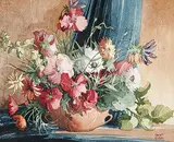 William Garnet Hazard, Untitled - Floral Bouquet, watercolour on paper