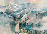 Brent Heighton, Power of the Mountain, watercolour on paper