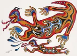 Daphne Odjig, Untitled - Two Mythological Figures