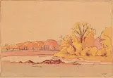 Walter J. Phillips, Fall, Assiniboine River #224, 1931, colour wood block on paper