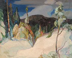 Hal Ross Perrigard, Untitled - Near Melbourne, Quebec, 1927, 1927, oil on canvas laid down on hard board