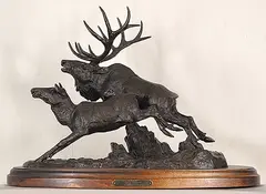 Warner R. Plangg, Open Season #13/25, bronze sculpture
