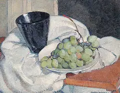 Maurice Raymond, Untitled - Still Life with Grapes, 1941, oil on canvas board