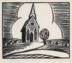 Carl Schaefer, The Church, Hanover, 1924, ink on paper