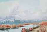 City Scape by Margaret Shelton, 1983, watercolour on paper, sold Dec 2002