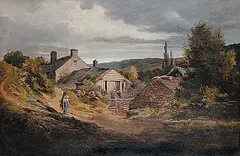 William Dean Barker, A Cambrian Homestead, 1874, oil on canvas