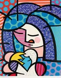 Romero Britto, Mother and Child #225/300, silkscreen on paper