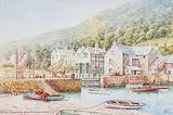James McGavin Greig, Porlock Weir, watercolour on paper