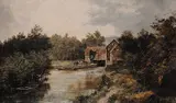 William Howard, Untitled - The Mill on the Canal, oil on canvas