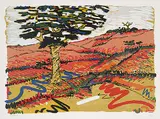 Yehouda Chaki, Landscape 2030 #32/100, 1982, colour silkscreen on paper