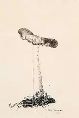 Paul Fournier, Mushroom #1, 1965, ink on paper