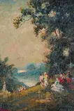 John Sloan Gordon, Untitled - The Garden Party, oil on wood