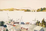 Harry Ernest Jones, Prince Rupert Wharf, watercolour on paper