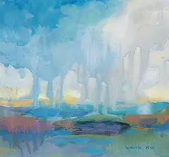 Wang Kui, Rain, gouache on paper
