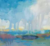 Wang Kui, Rain, gouache on paper