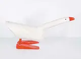 Eddie Mandaggio, Untitled - White Goose, painted wood sculpture