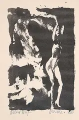 Robert Nelson Markle, Untitled - Abstract with Figure #Artist Proof, 1968, lithograph on paper