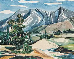 Sunwapta Pass by Francis Douglas Motter, watercolour on paper, sold Dec 2002