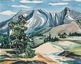 Francis Douglas Motter, Sunwapta Pass, watercolour on paper