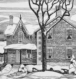 Carl Schaefer, Messinger House, Hanover 1931, 1931, offset lithograph on paper