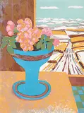 Priddis Landscape #81/100 by John Harold Thomas Snow, colour lithograph on paper, sold Dec 2002