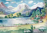 Marc-Aurèle Fortin, Untitled - Summer Landscape in Alberta [Jasper?], 1920, watercolour on paper