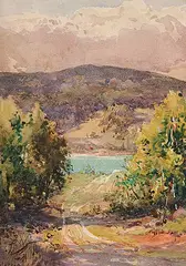 Untitled - Summer Path by Robert Ford Gagen, watercolour on paper, sold Apr 2002