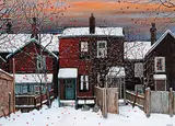 John Kasyn, View from Sherbourne Street Lane, oil on hard board