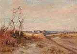 Augustus Frederick Lafosse Kenderdine, The Fawn Trail, oil on canvas board