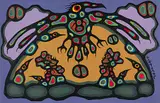 Norval Morrisseau, Thunderbird Appears at Medicine Tent