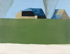 Norman Antonio Onley, Silent Farm, 1968, oil on wood board