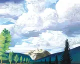 David Pugh, Clouds over Kananaskis, 1989, acrylic on canvas