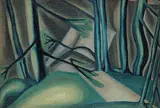 Lowrie Lyle Warrener, Edge of Lake, Lake of Bays, 1939, oil on hard board