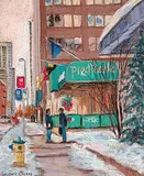 Lucienne Boucher Zegray, Let's Go to the Pied Pickle, 2000, pastel on paper