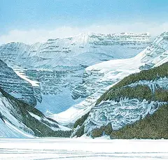 Advanced Study, Winter, Lake Louise by William H. Webb, 1996, acrylic on canvas, sold Apr 2002